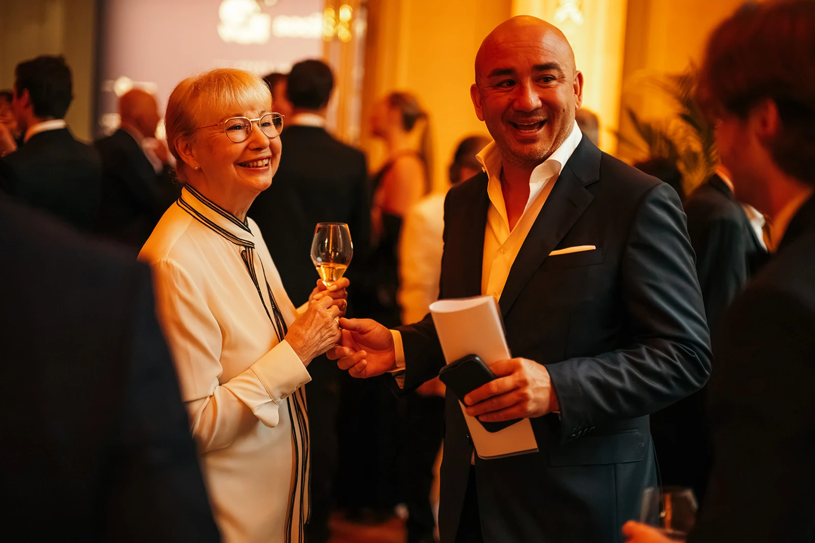 Jeremie Landweer and his mother sharing a smile at The 64